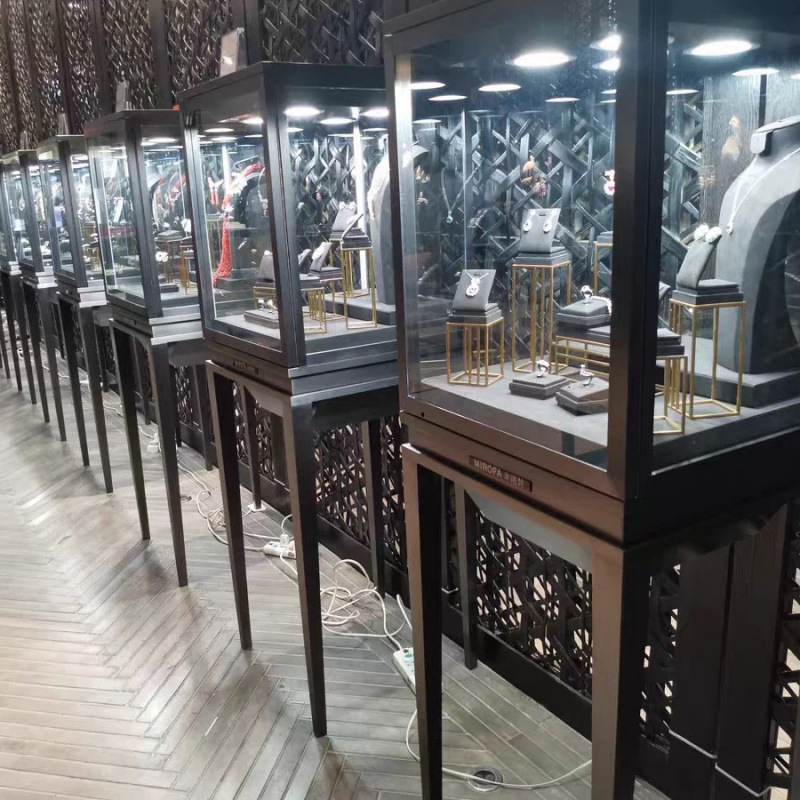 现货高档珠宝柜黄金玉器展示柜柜台不锈钢陈列柜品钻石展示柜