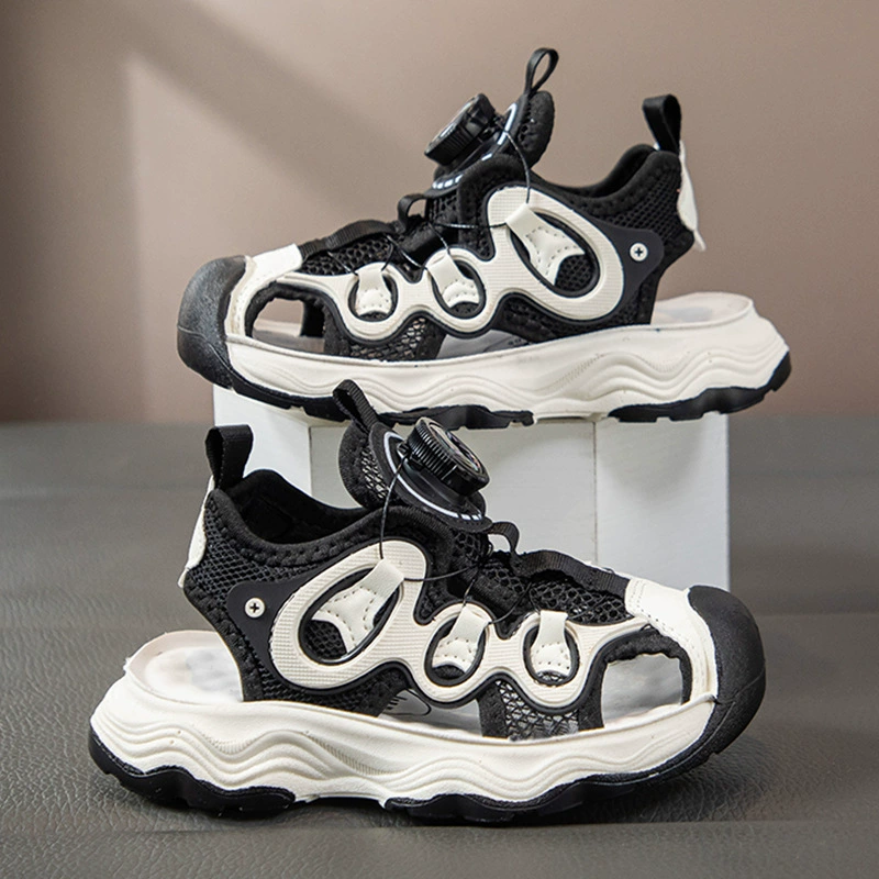 Детские сандалии Баотоу для мальчиков пляжная обувь лето 2025 новый повседневный сандалия с мягким подошвением спортивные сандалии