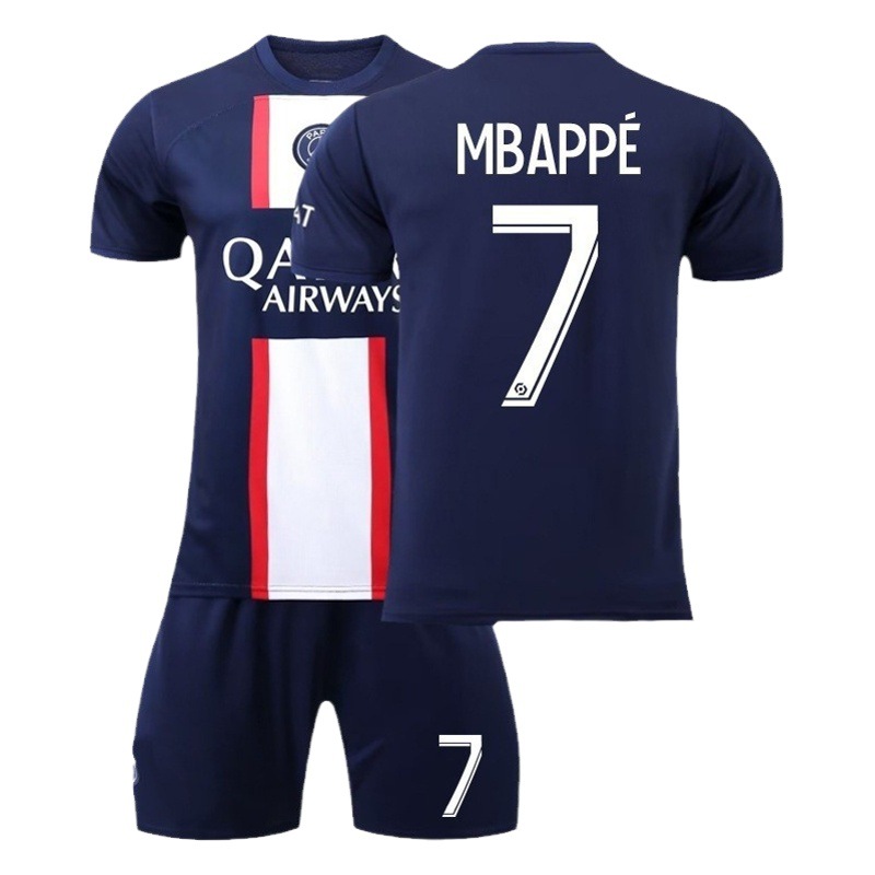 Venta al por mayor 2223 París casa Corte N ° 30 Jersey N ° 7 mbapei N ° 10 Neymar fútbol uniforme traje masculino fabricante