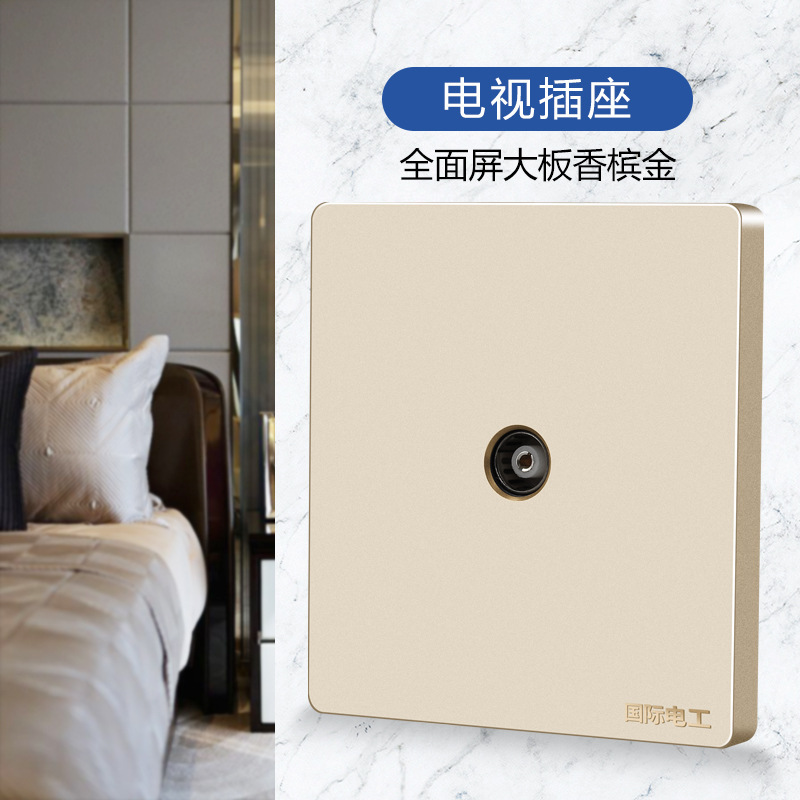 電気技師タイプ 86 家庭用壁スイッチソケットパネル 16A 多穴 1 オープン 5 穴 USB 電源ソケット付き|undefined
