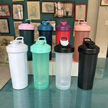 1000毫升摇摇蛋白粉奶昔大容量运动健身便携带刻度水杯彩色水壶瓶