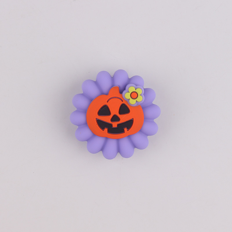 Cuentas de silicona transfronterizas de Halloween 3D creativas calabaza esqueleto cuentas decorativas diy accesorios goteo cuentas