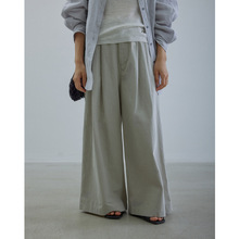 EVERTRUE 纯棉高腰裤女2025夏季新款韩版宽松显瘦阔腿长裤63890