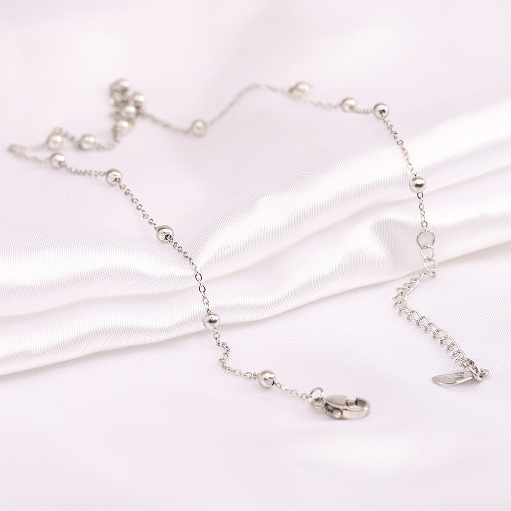 Women'S Gender Plating Design Simple Style Solid Color Stainless Steel Titanium Steel Plating Necklace