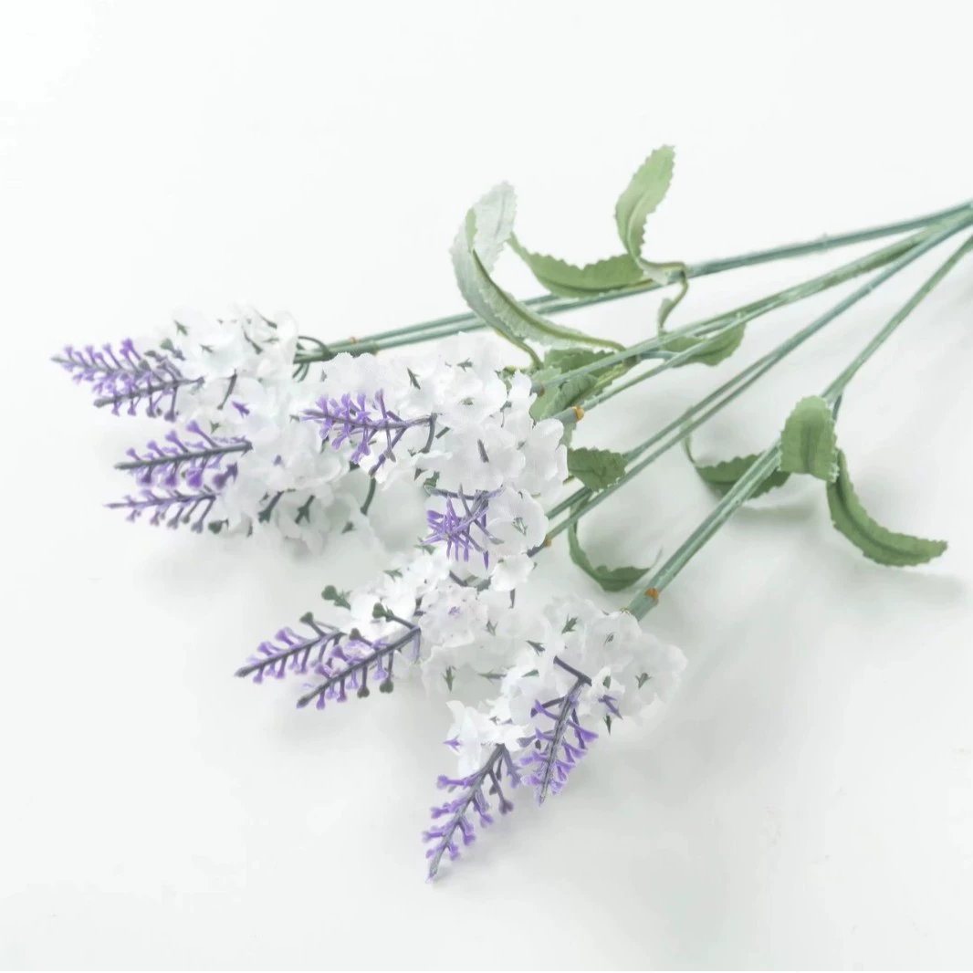 Artificial Lavender (Plaonus) 10-Head Potted Bouquet, Realistic Simulation, 15 cm