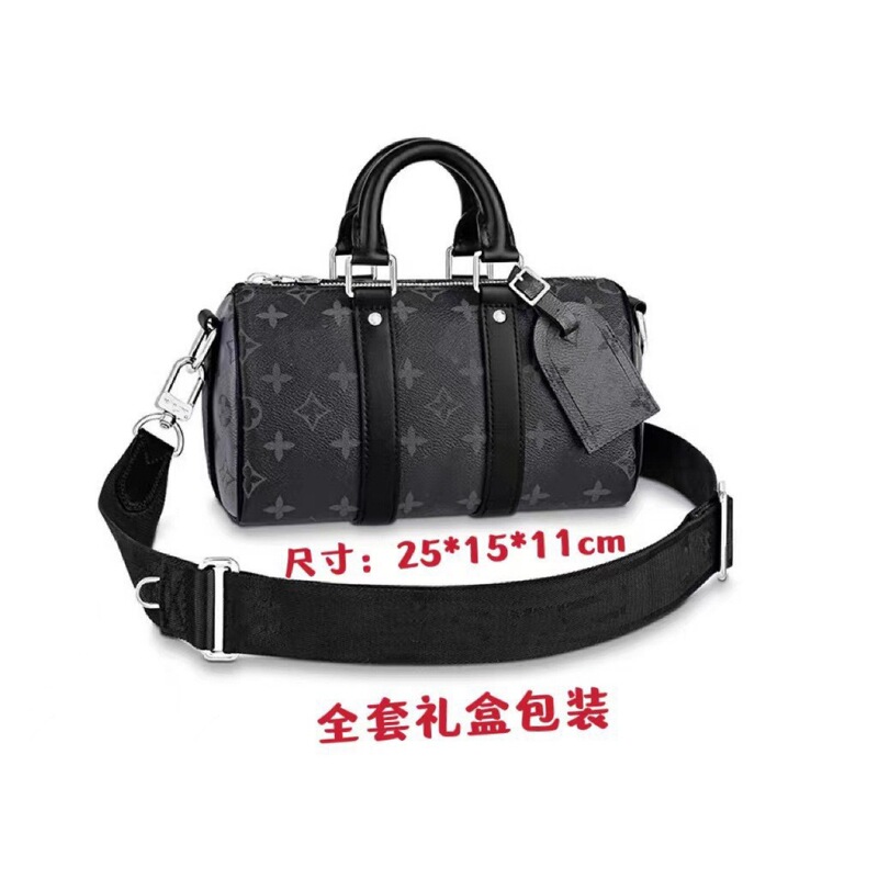 新款keepall25 枕头包压花单肩包滚筒包圆筒包时尚斜挎包男女通用|undefined