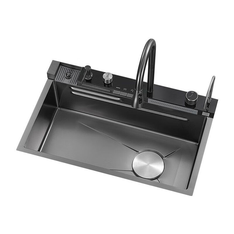 Whale Waterfall Fly Rain Basin Multipurpose Pantalla Digital Cocina Acero inoxidable Doméstico Honeycomb Single Double Tanque