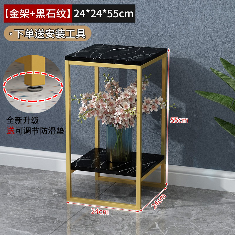 (부티크) 골드 프레임 + 블랙 스톤 패턴 24*24*55 볼드 프레임과 두꺼운 데스크탑