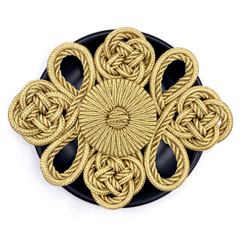 苏斯盘扣包装床上用品服装装饰饰品金银丝四古钱加大凹脐中国结