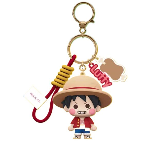 Genuine One Piece Q Meng Series Schoolbag Pendant Navigation Adventure Luffy Solon Choba Keychain Tide Play Gift