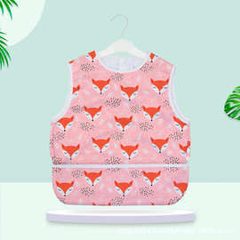 儿童罩衣防水宝宝吃饭围裙小孩罩衣Smock with Tug-Proof Closure