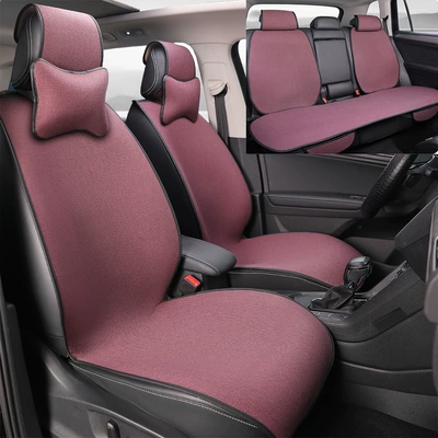 Four Seasons Pad — entire car - purple-comfort-edition-with-2-neck-pillows-split-rear-universal