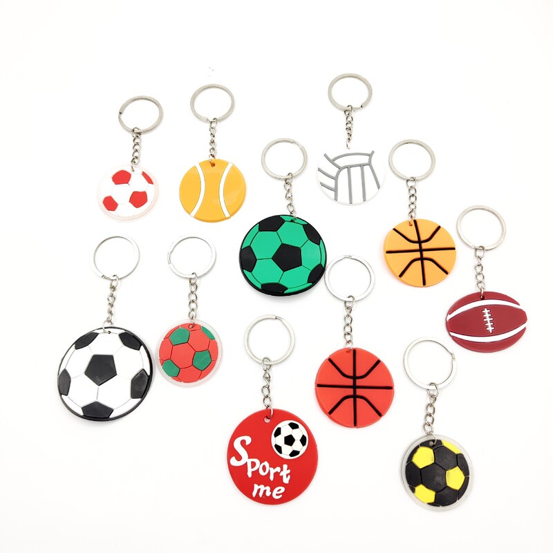 Cross-Border Factory Direct Sales Pvc Key Chains Rugby Football Basketball Volleyball Baseball Beach Ball Keychains Wholesale Cross-Border Factory Direct Sales Pvc Key Chains Rugby Football Basketball Volleyball Baseball Beach Ball Keychains Wholesale