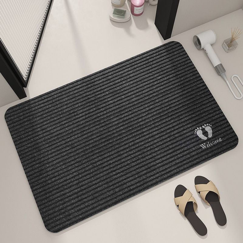 Diatomite Bath Mat, Non-slip Quick Dry Bathroom Flooring_voghion.com