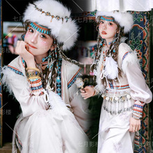 新款藏服套装少女藏族藏袍民族风特色云南西藏写真旅拍摄影服装