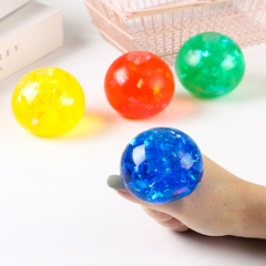 Manufacturer Direct Sale Amazon TPR60 Color Ribbon Water Ball Squeeze Stress Relief Toy Nuzzle Pressure Relief Toy