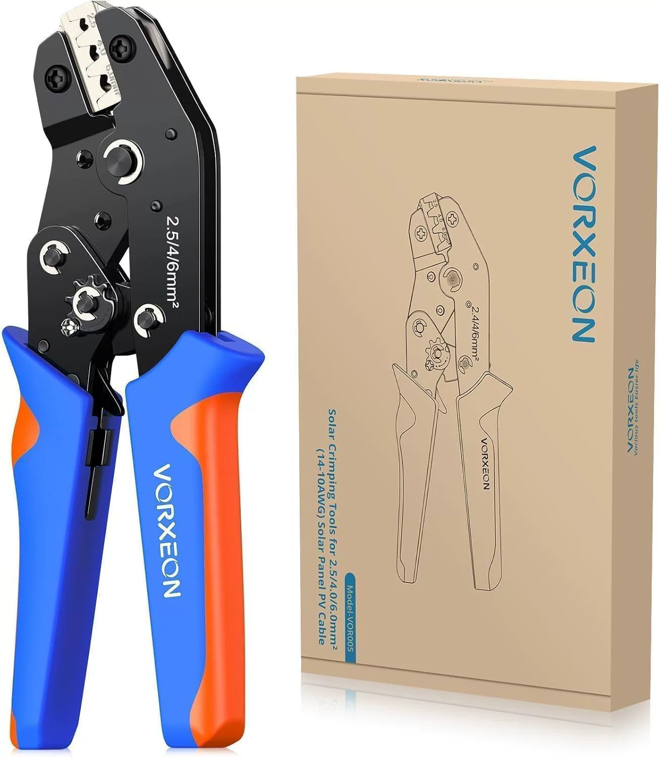 Набор для обжима кабеля VORXEON Solar Crimpzange для солнечных панелей 2,5/4,0/6,0 мм²
