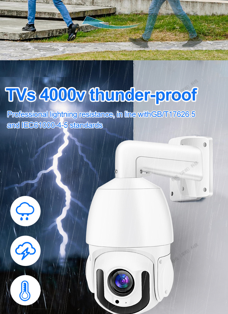 Tam Metal Yüksek Hızlı Outdoor 360 Derece Optik Zoom IP Bulut Kamerası Kapalı Devre Televizyon Kamerası HD Lazer Gece Görüşü