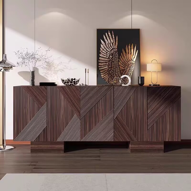 Italian Light Luxury Sideboard, Entrance Cabinet, Living Room Wall Storage Cabinet, Mid-Century Style Modern Simple Storage Cabinet