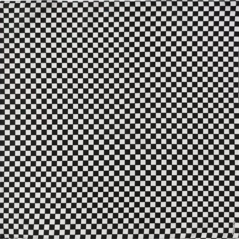 Pure cotton black and white plaid square scarf, casual decorative handkerchief, hip-hop street dance headscarf, cycling headband, face scarf, magic headscarf