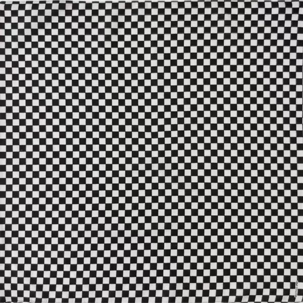 Pure cotton black and white plaid square scarf, casual decorative handkerchief, hip-hop street dance headscarf, cycling headband, face scarf, magic headscarf