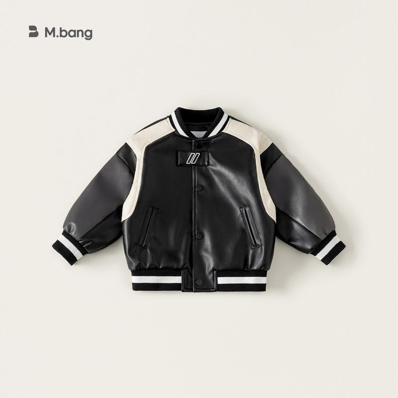 Youbao Children's Clothing Street Style Kids' Spring and Autumn Jackets Baby Clothes Biker Jackets Boys' Leather Jackets Girls' Jackets