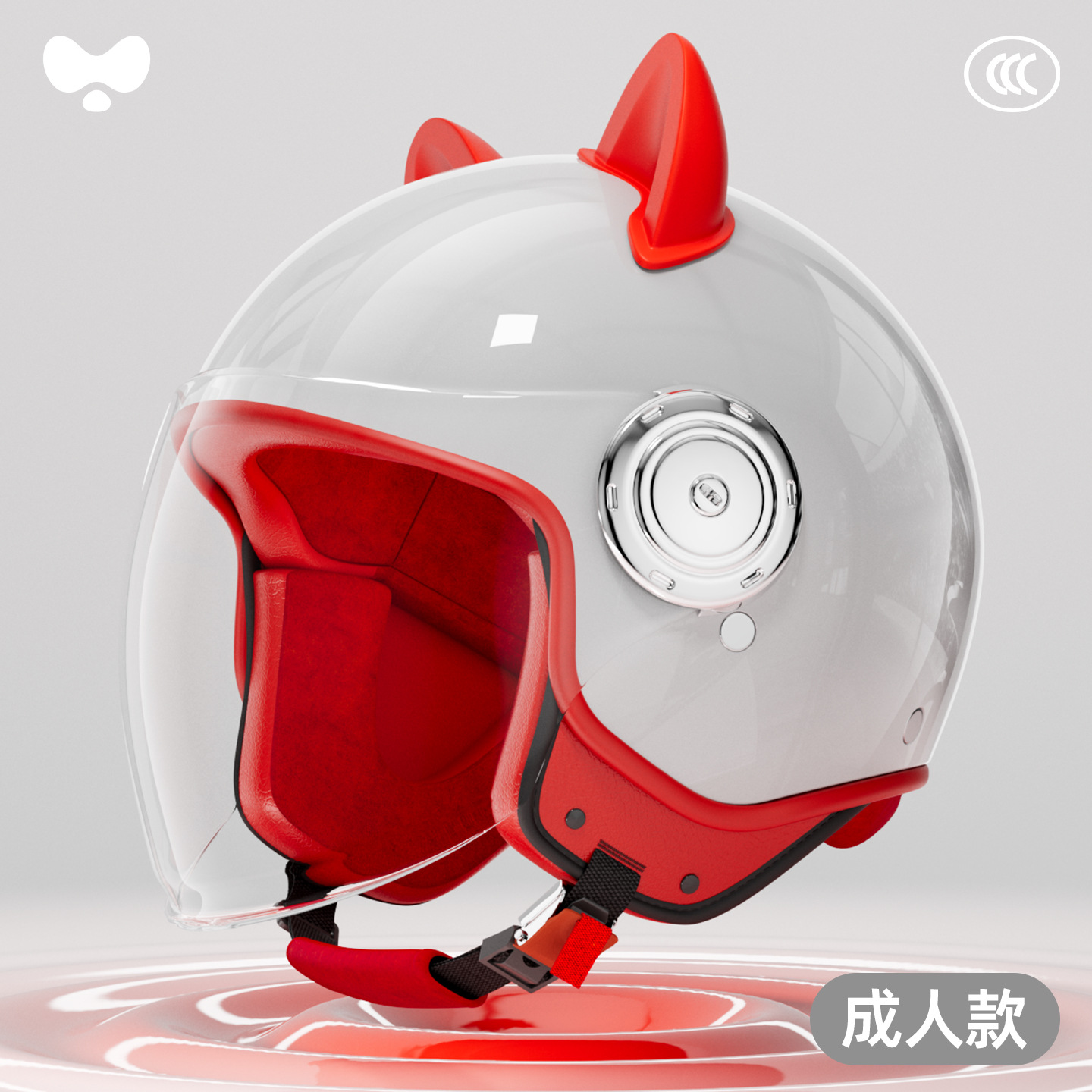 Electric Motorcycle Helmet — Motuoche Motosiklet kaskı (dəbilqə) - 3c-adult-gray-hd-long-lens-class-a-new-national-standard-one-size