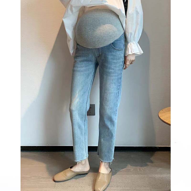 Pregnant Women's Pants Autumn Outer Jeans Small Eight and Nine Smoke Tube Pants Autumn and Winter plus size Straight Pants Autumn Dress