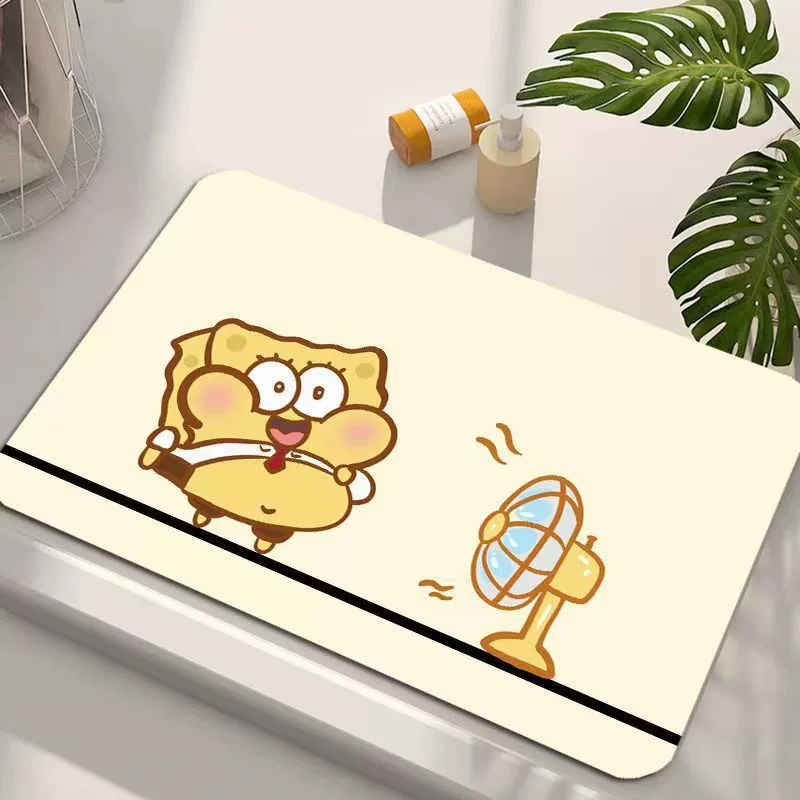Детский Cartoon губчатый коврик, впитывающий воду нескользящий банный коврик, различные размеры 30×40–80×120 см