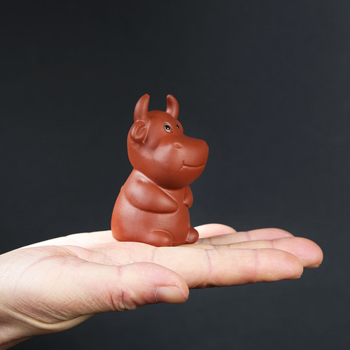 Zisha Twelve Zodiac Fingertip Tea Pet Ornament Creative Mini Decor for Tea Table Accessories