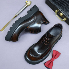 【预售非现货】真皮马丁靴男牛皮厚底牛皮英伦漆面亮皮防滑时尚靴