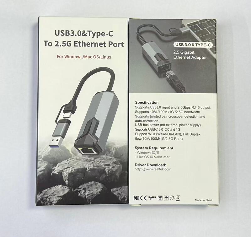 クロスボーダー 5G 有線ネットワーク カード USB/Type-C ターン インターフェイスからネットワーク ケーブル rj45 ギガビット イーサネット有線ネットワーク ポート|undefined