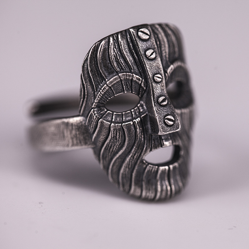 Yingkai Original Design 925 Thai Silver Mask Ring Men's 