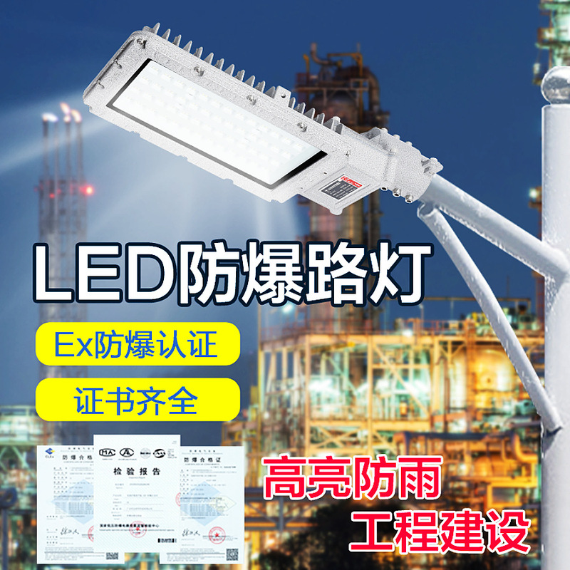 Led Explosion-Proof Street Lamp Head 100W150W Gas Station Chemical Plant Oil Depot Port Waterproof 6m Solar Explosion-Proof Lamp