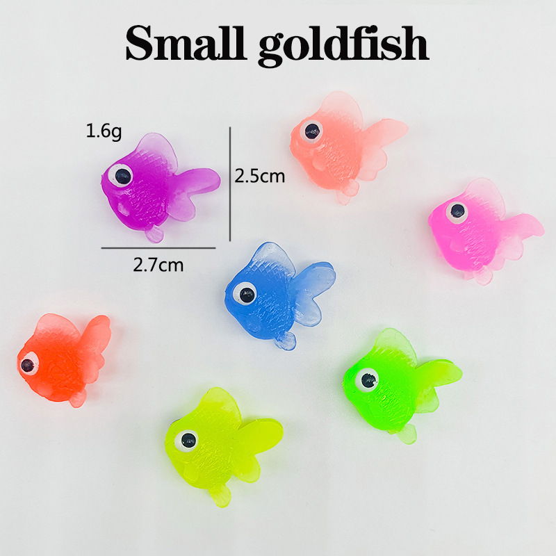 工場直接供給模擬ソフトプラスチック金魚 5 センチメートル TPR フローティングソフトプラスチック屋内と屋外の子供用釣りおもちゃ|undefined