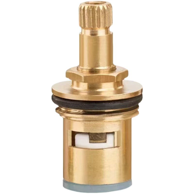 Универсальный сердечник клапана смесителя, полный медь, 4 точки, быстрое открытие сердечника смесителя, треугольный клапан, одиночный, керамические аксессуары для холодной и горячей воды