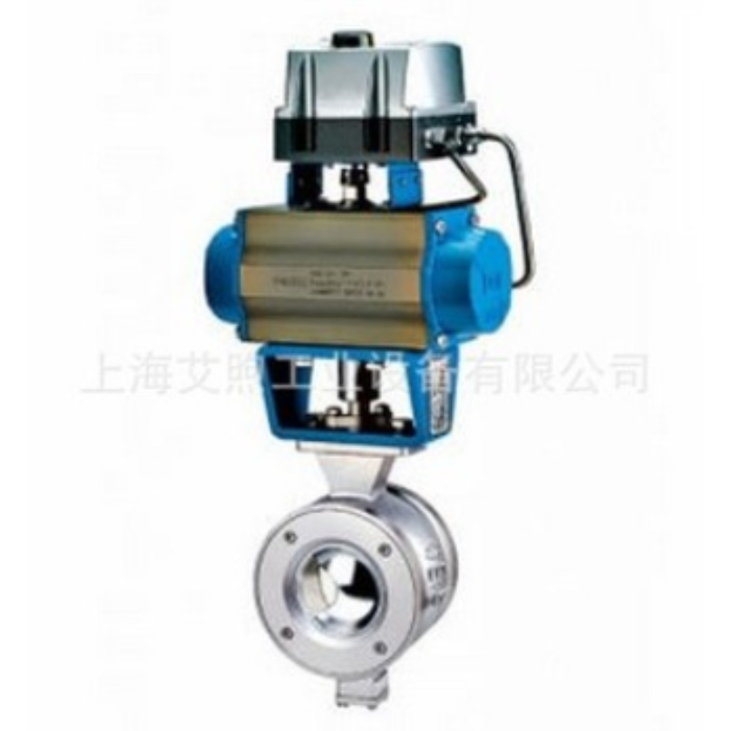 供应 V型调节型球阀 QV647H-16P型气动V型调节球阀 对夹式V型球阀