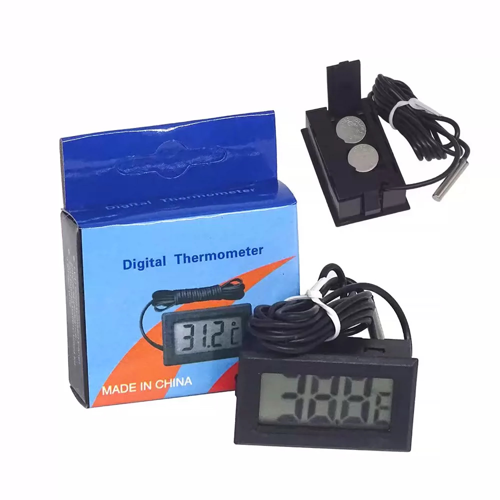 TPM-10 电子数显 数字温度计 鱼缸冰箱水温表计 嵌入式 防水探头