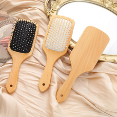 家用女氣囊寬齒梳氣墊梳頭部按摩梳美發造型長髮捲發梳大板木梳子