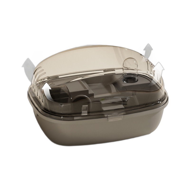 Jaula de hámster más de lujo acrílico transparente villa casa jaula de hámster caja de alimentación con rueda de correr al por mayor image 5