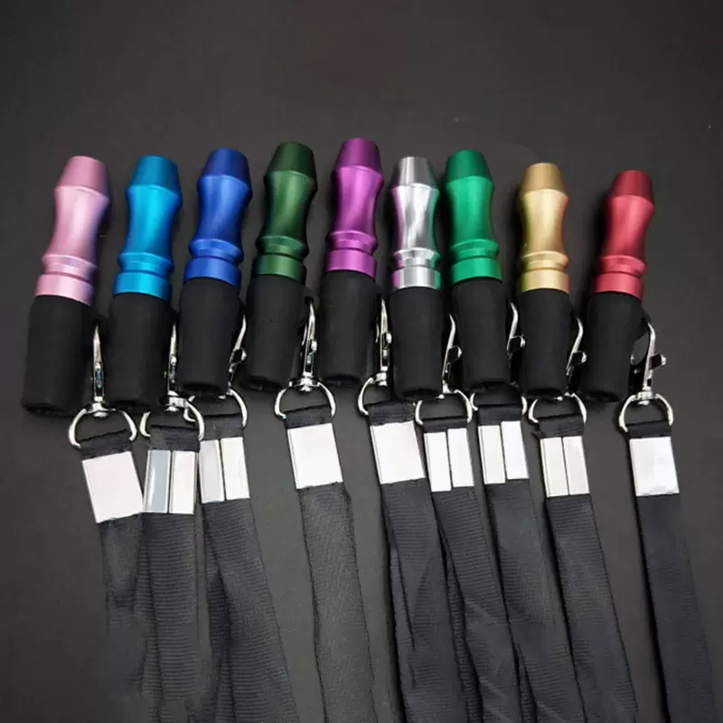 跨境电商阿拉伯水烟挂绳吸嘴铝合金硅胶烟嘴酒吧hookah水烟壶配件