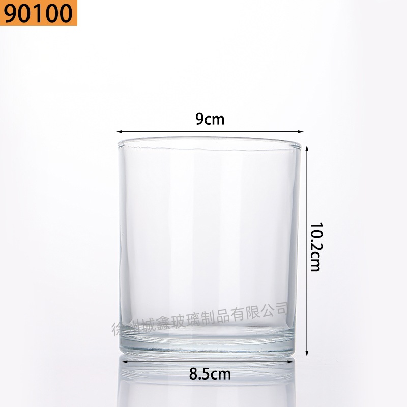 Vasos de vidrio transparentes para velas aromáticas al por mayor, portavelas de vidrio, adornos perfumados, vasos vacíos, recipientes para velas DIY, estilo nórdico