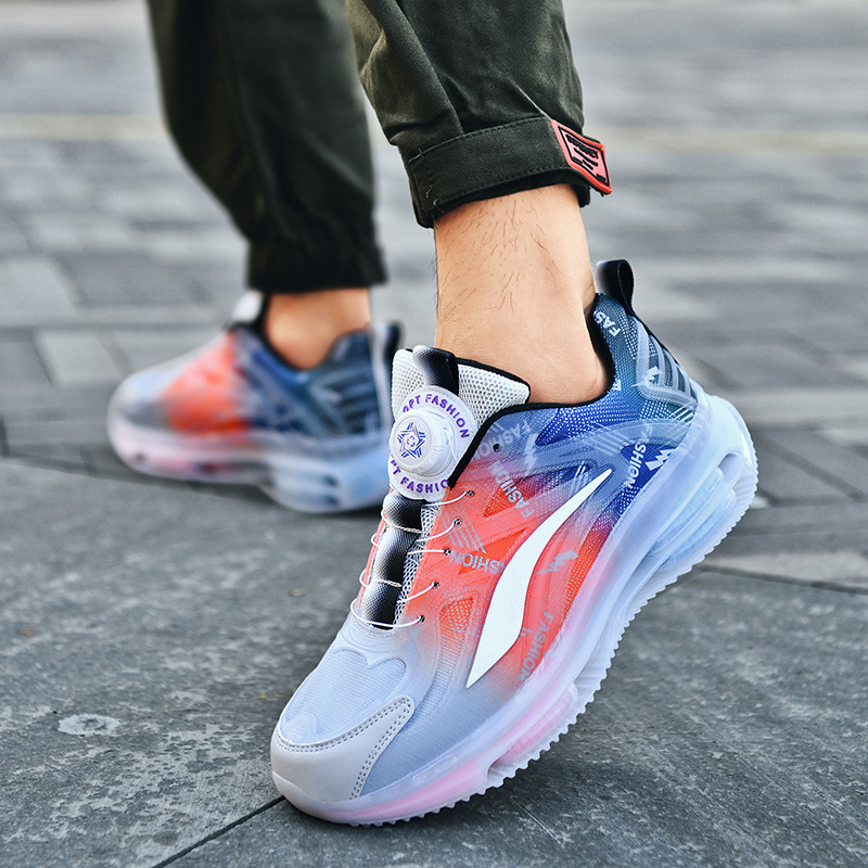 Men's shoes sneaker daddy shoes men's rotating button medium and big children Men's live hot air cushion basketball shoes running Men's shoes sneaker daddy shoes men's rotating button medium and big children Men's live hot air cushion basketball shoes running