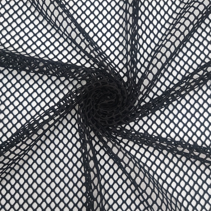 厂家供应  经编涤氨大菱形网纱 女装弹力辅料 户外骑行服布料