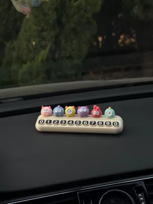 License Plate, Nömrəli dayanma kartı - new-little-devil-6-pieces-white-large-number-plate-free-traceless-glue