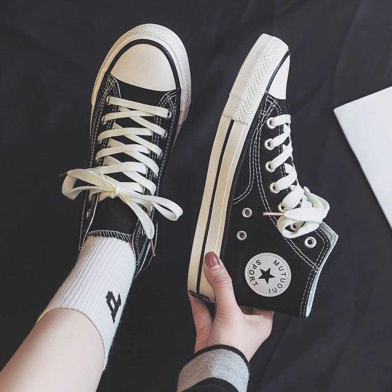 1970 высокие парусиновые туфли с гравировкой, Женская винтажная повседневная обувь в Корейском стиле, обувь из вулканизированной резины, мужская и женская обувь для любителей