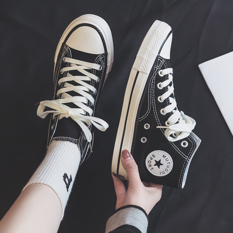 1970 High-Top Replica Canvas Shoes for Women K-Style Ins Retro Casual Sneakers Vulcanized Rubber Shoes for Men and Women Couple Shoes 1970 High-Top Replica Canvas Shoes for Women K-Style Ins Retro Casual Sneakers Vulcanized Rubber Shoes for Men and Women Couple Shoes