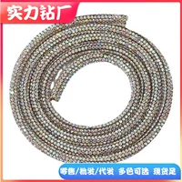 Знаменитая фабрика оптовых rhinestone diy украшения одежды аксессуары круглый полный страп цветной rhinestone лента кружевная лента