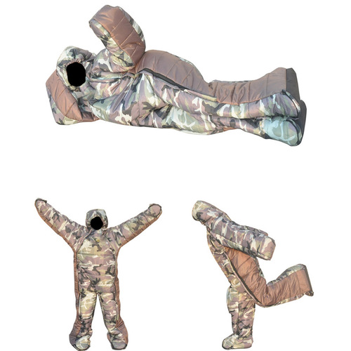 Alien style outdoor camping sleeping bag, hospital companion, warm and cold-proof, night reading sleeping bag, mummy sleeping bag