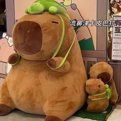 卡皮巴拉毛绒玩具公仔跨境批发新款动物水豚玩偶礼物儿童安抚娃娃